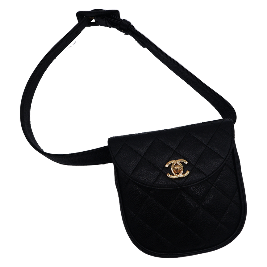 CHANEL CAVIAR QUILTED POUCH