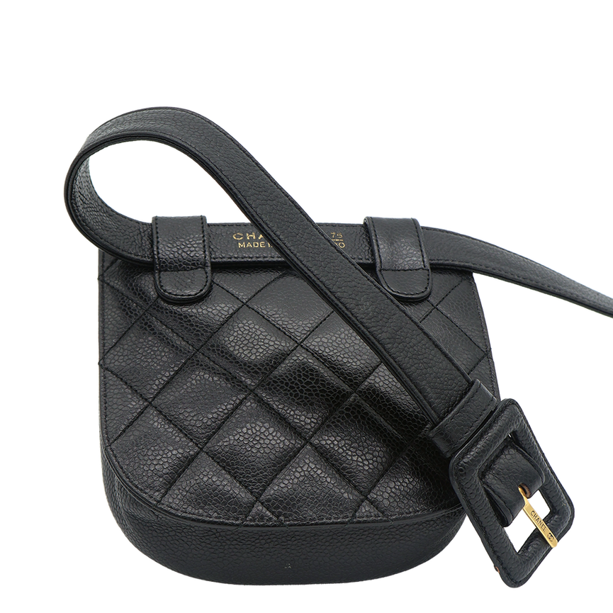 CHANEL CAVIAR QUILTED POUCH