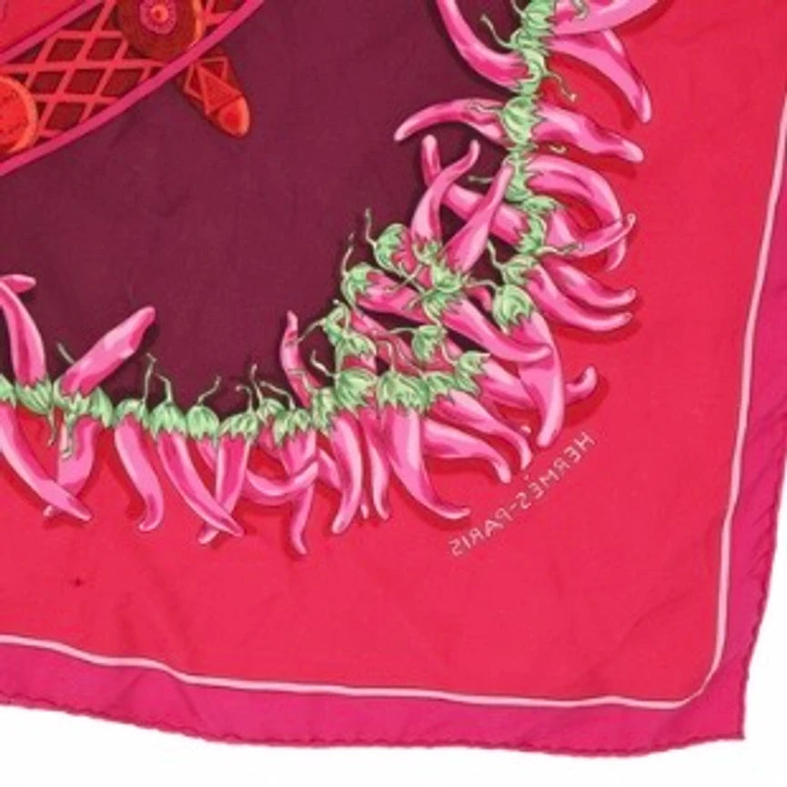 HERMES CHILLI SILK SCARF
