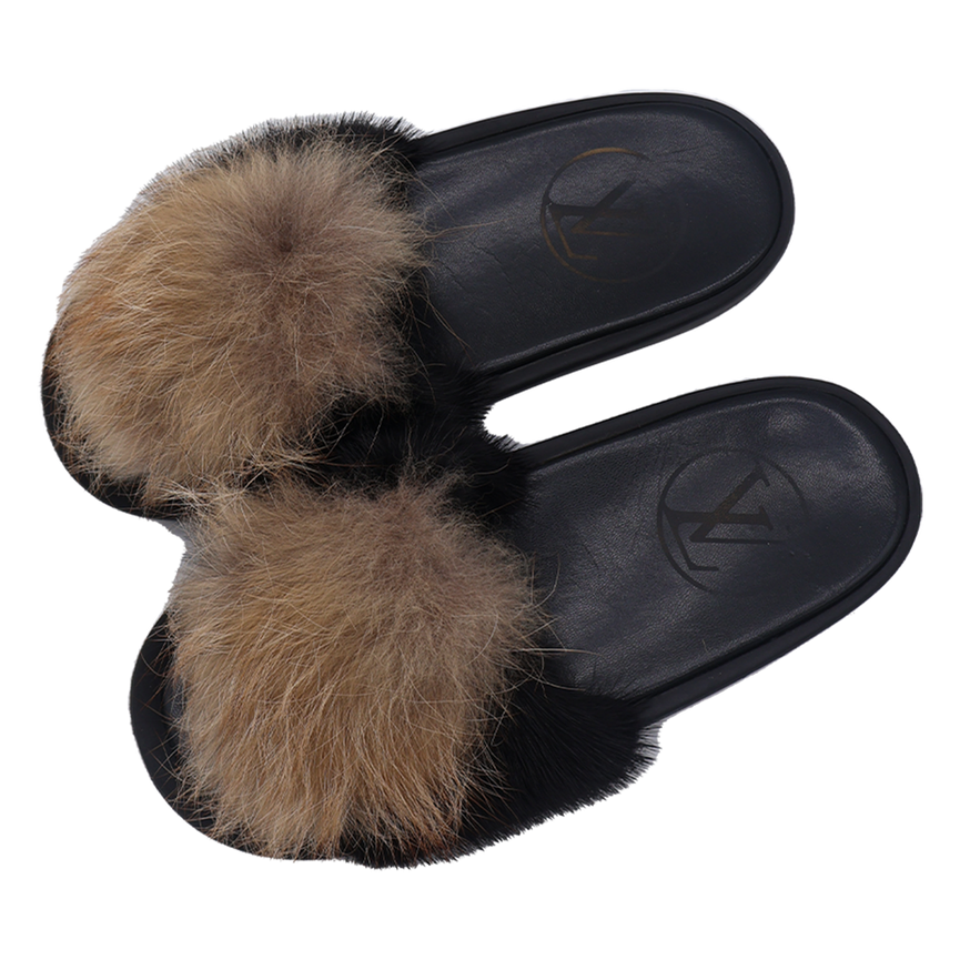LOUIS VUITTON FUR SANDALS